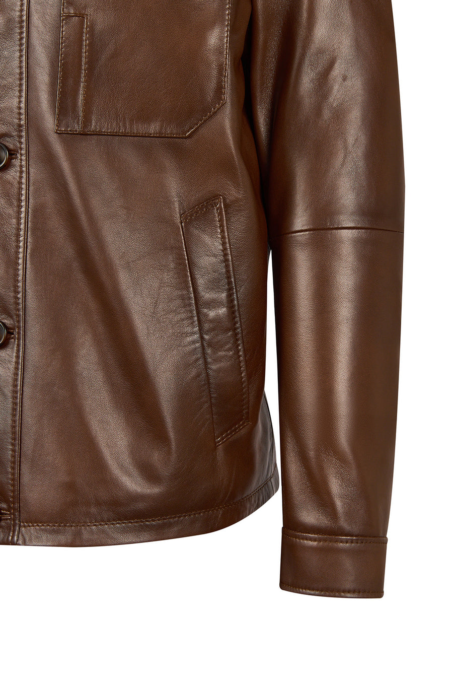 Fabian Male Brown Leather Jacket