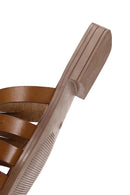 Women's Tan Leather Slippers | Derimod