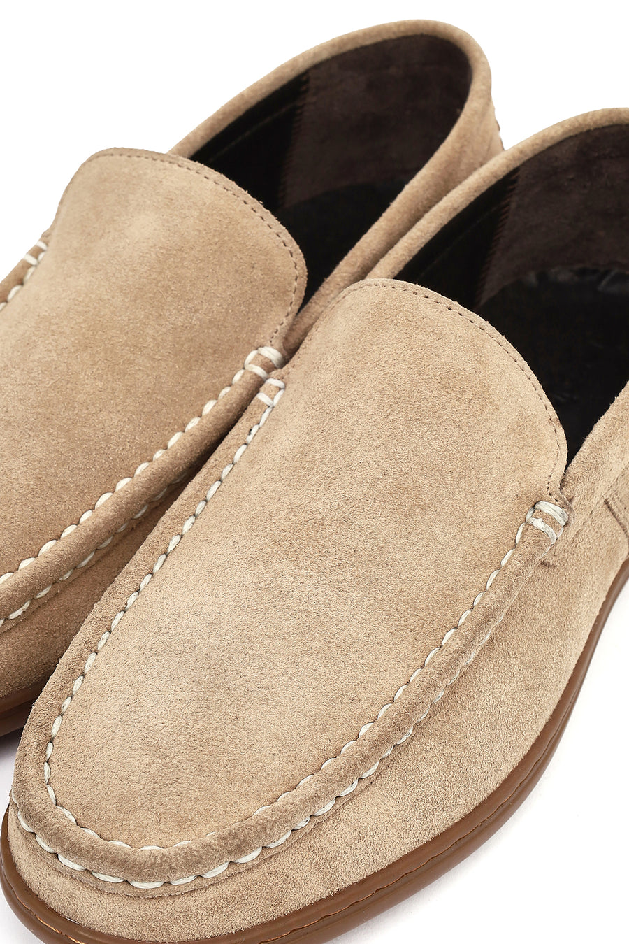 Erkek Vizon Süet Deri Casual Loafer