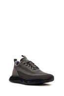 Derimod Zero Men's Grey Thick-Soled Laced Fabric Sneaker | Derimod