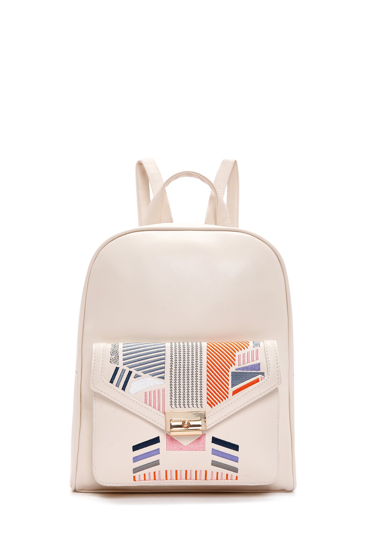 Women's White Printed Backpack 24SBD265026 | Derimod