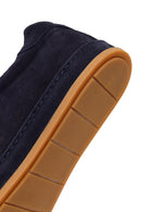 Erkek Lacivert Bağcıklı Süet Deri Sneaker | Derimod