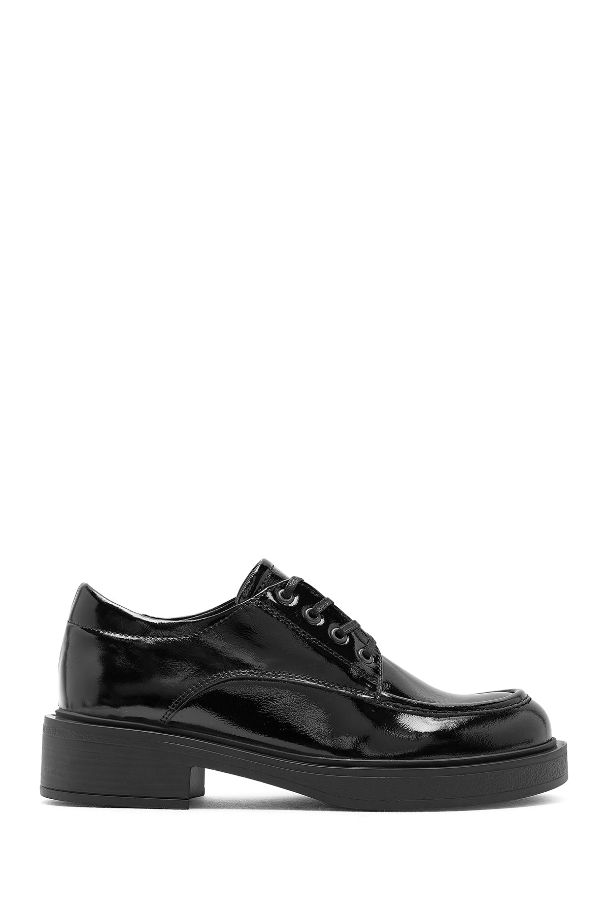 Women's Black Lace-Up Leather Oxford Shoes 24WFD511616 | Derimod