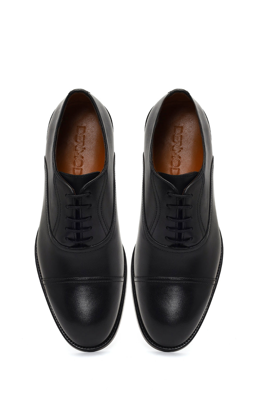 Men's Black Lace-Up Leather Classic Shoe