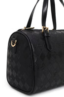 Woman Black Long-Strap Printed Shoulder Bag | Derimod