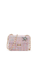 Women's Pink Long Strap Shoulder Bag with Accessories | Derimod