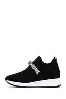 Derimod Zero Women's Black Thick Sole Stone Detailed Sneaker | Derimod