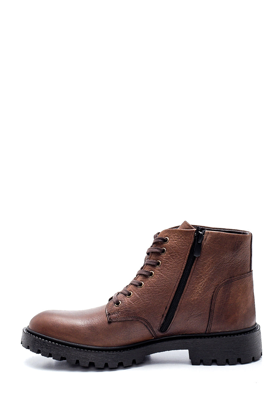 Men's Leather Zippered Boots