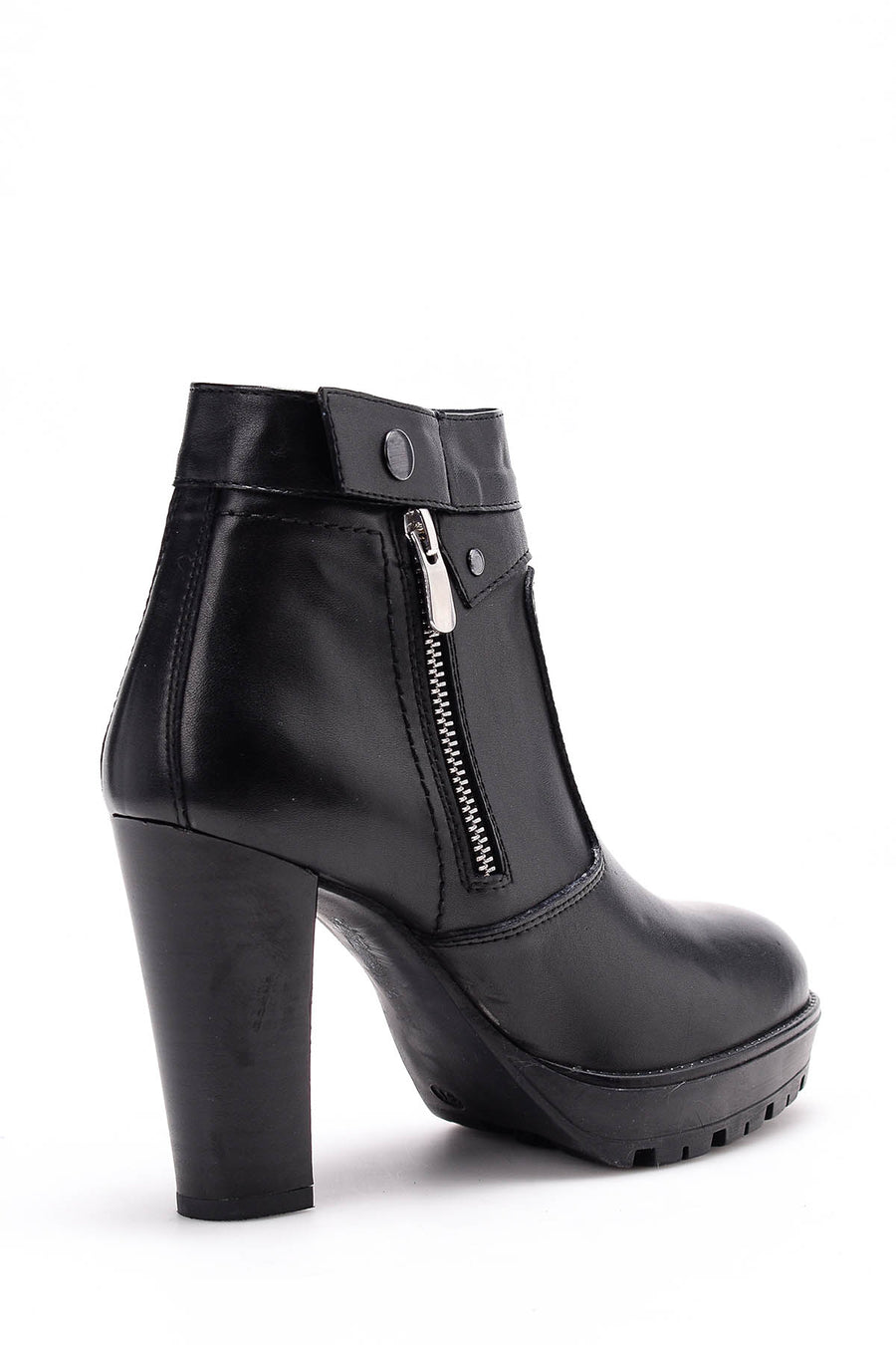 Women's Zippered Heeled Boots