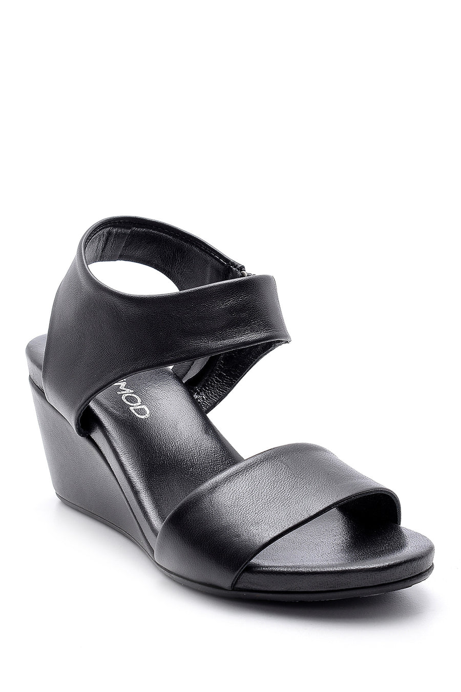 Women's Leather Wedge Heeled Sandals