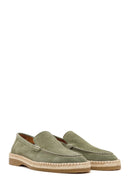Men's Green Suede Leather Casual Loafer | Derimod