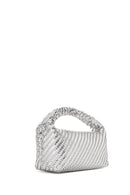 Women's Silver Long Strap Braided Mini Handbag | Derimod