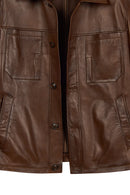 Fabian Male Brown Leather Jacket | Derimod