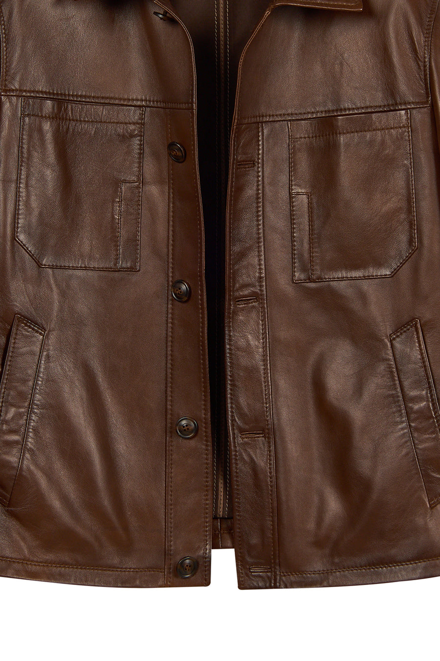 Fabian Male Brown Leather Jacket