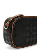 Women's Black Long Strap Printed Crossbody Bag | Derimod