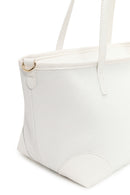 Woman White Long-Strap Printed Shoulder Bag | Derimod