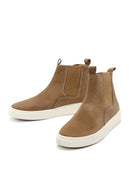 Men's Mink Nubuck Leather Chelsea Ankle Boots | Derimod