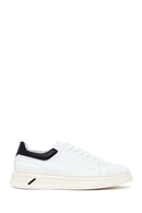 Male White Lace-Up Thick Leather Sneaker | Derimod