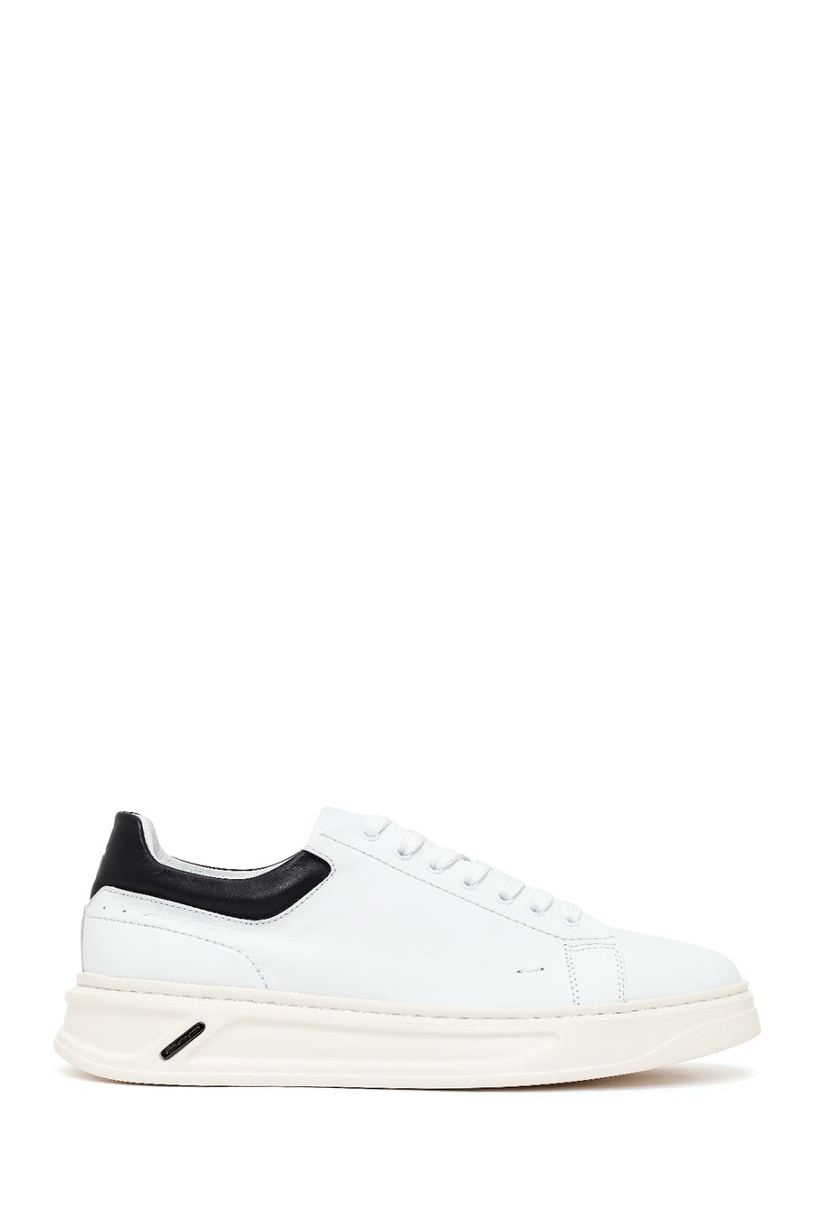 Male White Lace-Up Leather Sneaker 26SFD611518 | Derimod