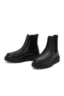 Women's Black Leather Chelsea Boots | Derimod