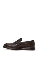 Erkek Kahverengi Deri Casual Loafer | Derimod