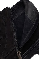 Male Black Zip Closure Thick-Soled Nubuck Leather Boots | Derimod