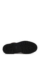Male Brown Zip Closure Thick-Soled Suede Boots | Derimod