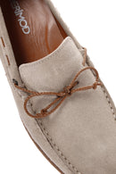 Men's Beige Suede Leather Casual Loafer | Derimod