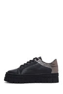 Women's Black Thick Soled Sneaker | Derimod