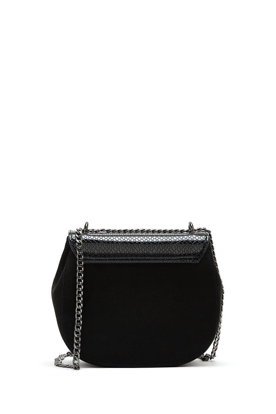 Women's Black Chain Strap Printed Shoulder Bag