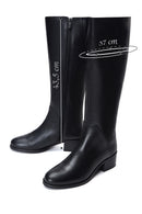 Women's Black Leather Zippered Heeled Boots | Derimod