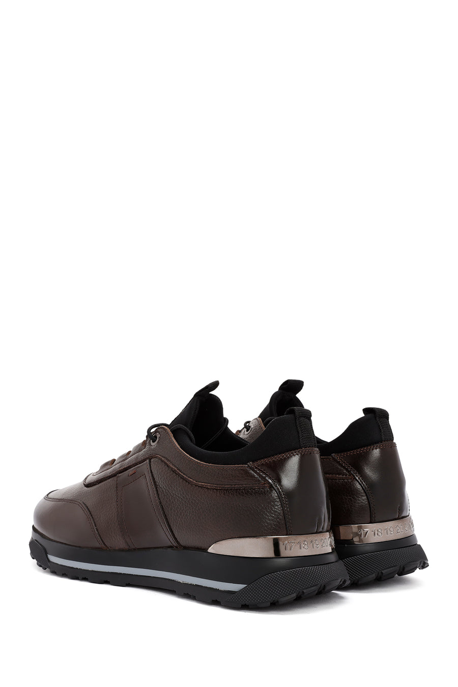 Men's Brown Lace-Up Leather Casual Sneaker
