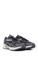 Male Gray Lace-Up Thick-Soled Leather Sneaker | Derimod