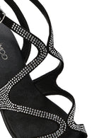 Women's Black Stone Buckle Sandals | Derimod