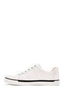 Men's White Lace-up Leather Sneaker | Derimod