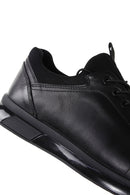 Men's Black Leather Sneaker | Derimod