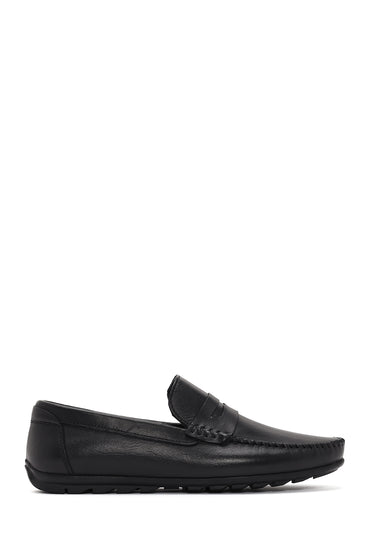 Erkek Siyah Deri Casual Loafer