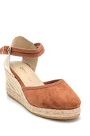 Women's Wedge Heels Suede Espadrilles | Derimod