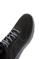 Men's Gray Nubuck Leather Shoes | Derimod