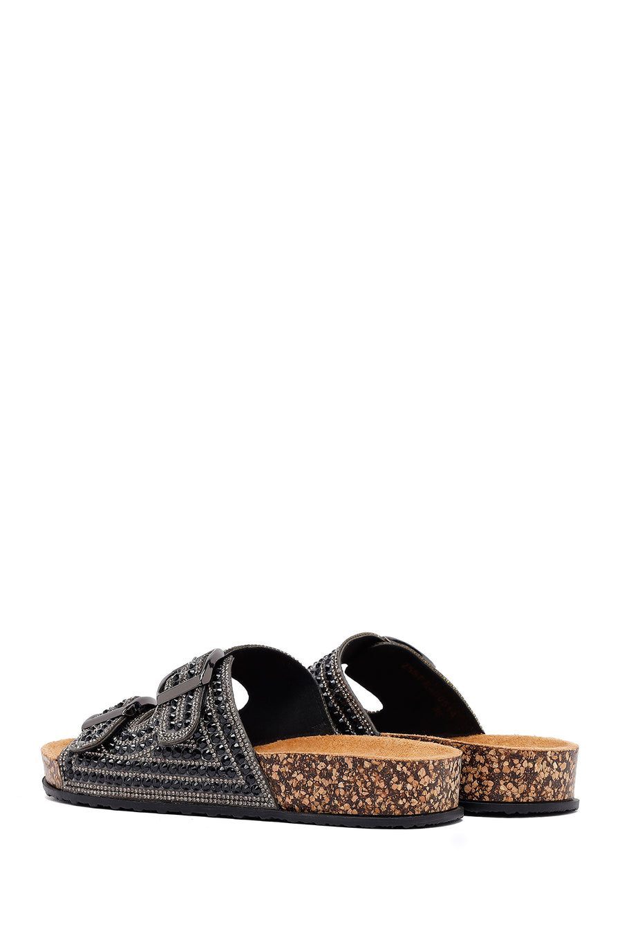 Women's Black Stone Slippers