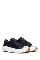 Women's Black Thick Soled Sneaker | Derimod