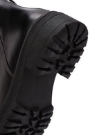 Women's Black Back Zipper Leather Boots | Derimod