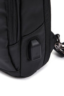 D-Pack Men's Black Technological Fabric Crossbody Bag | Derimod