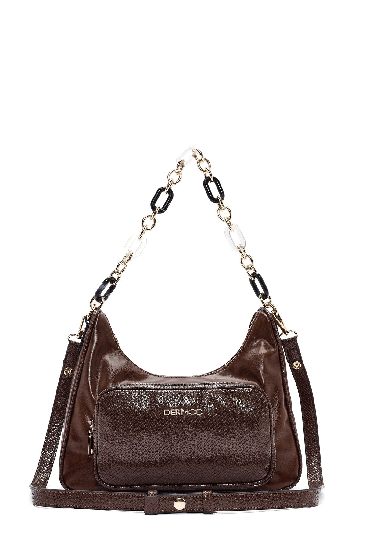 Women's Brown Double Strap Shoulder Bag 24WBD284714 | Derimod