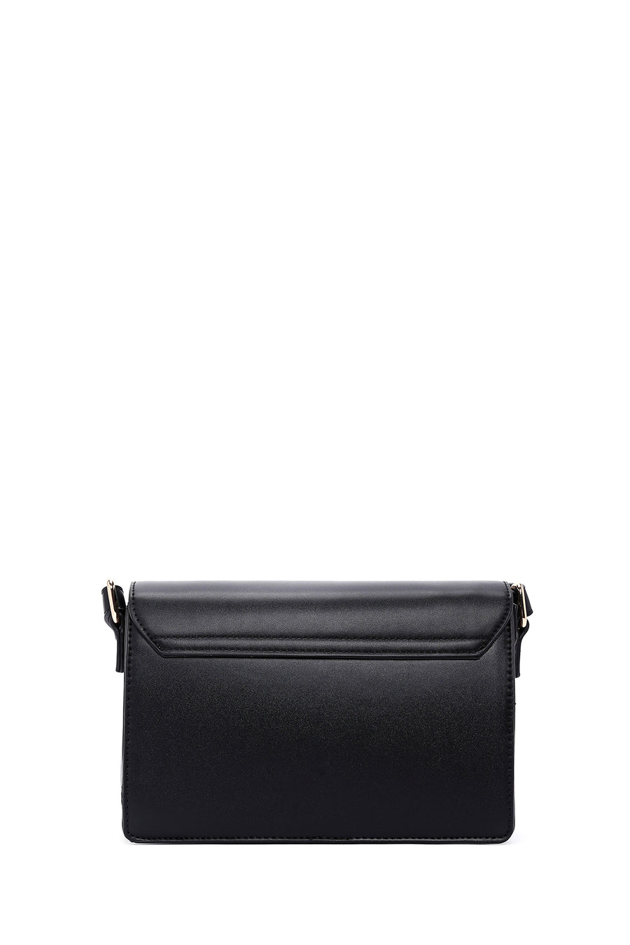 Woman Black Long-Strap Crossbody Bag