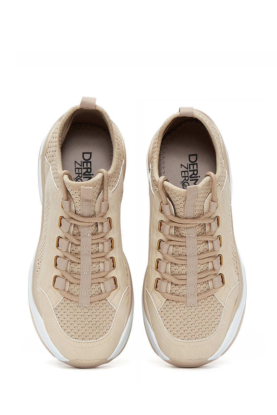 Kadın Bej Kalın Tabanlı Sneaker