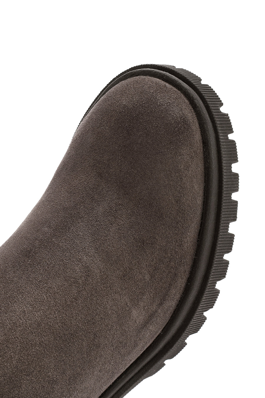 Woman Mink Suede Zippered Heels Leather Boat