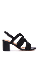 Women's Black Ankle Strap Heeled Sandals | Derimod