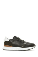 Men's Khaki Leather Sneaker | Derimod