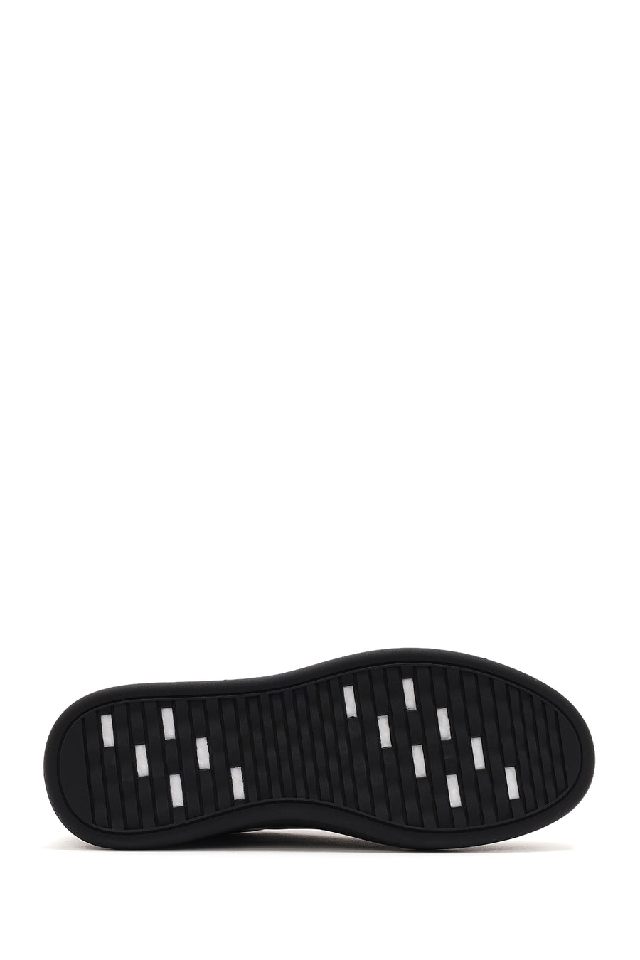 Men's Black Lace-up Leather Sneaker